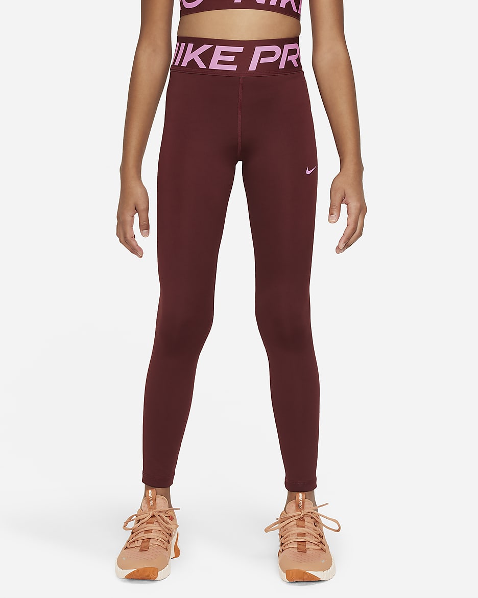 Maroon nike pro leggings on sale